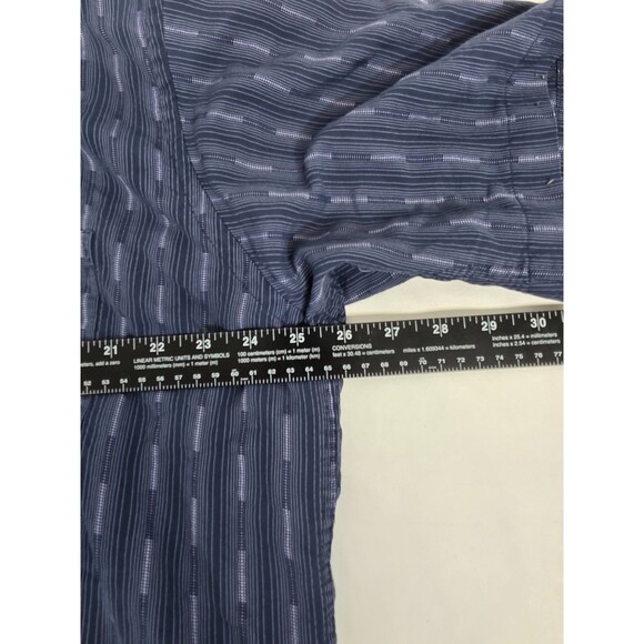 VAN HEUSEN - Men's Button up Short Sleeve Shirt - XLT 17.5-18 - Blue - Picture 5 of 6